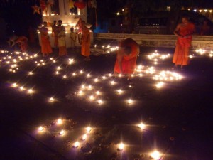 fire boat festival temple lights