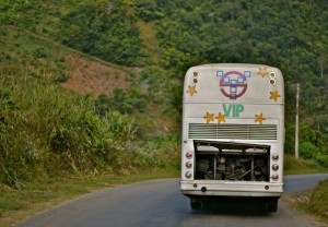 VIP Bus travel Laos Vientiane to Luang Prabang