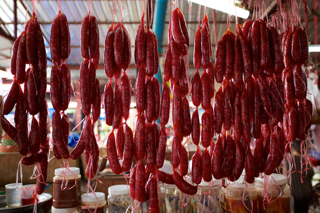 Laos-Luang-Prabang-Lao-Food-Sausages-Sai-Uah-Sai-Gok-Tiger-Trail-Photo-By-Cyril-Eberle