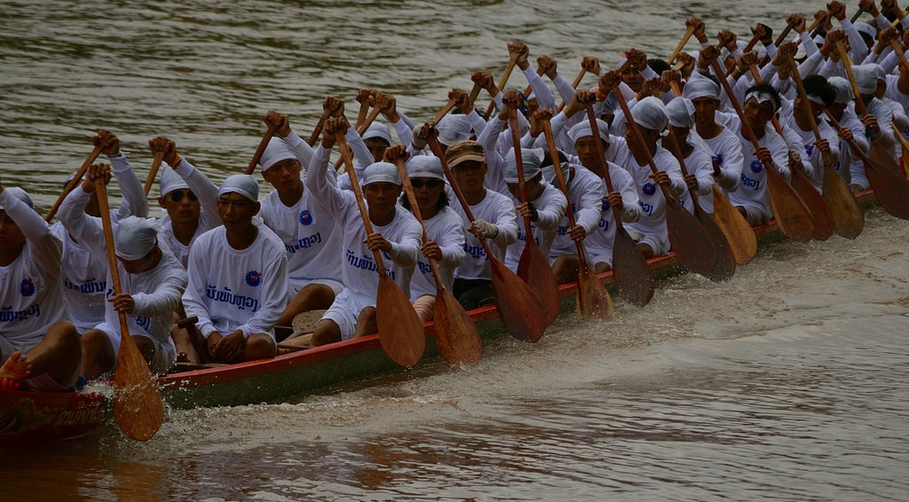 luang prabang, laos, lao pdr, boats, long boat, racing, boat racing festival, festival, mekong river, mekong