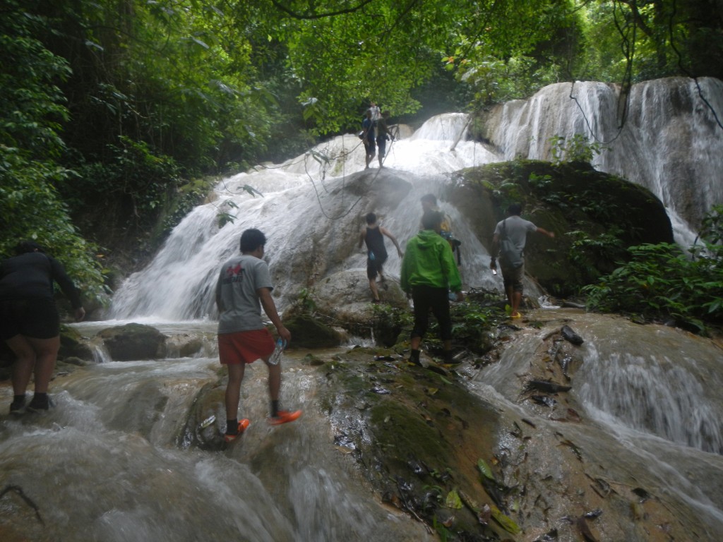 Secret Waterfall Hillside Luang Prabang Laos 